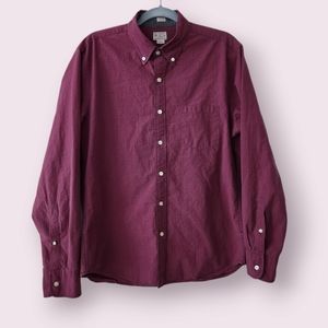 J Crew Button Down Dress Shirt Slim Fit Size Large Men Fashion Career Wear Style